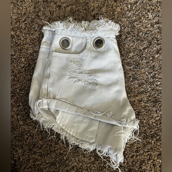 Signature8 Distressed Riveted Mini Shorts - Picture 2 of 5